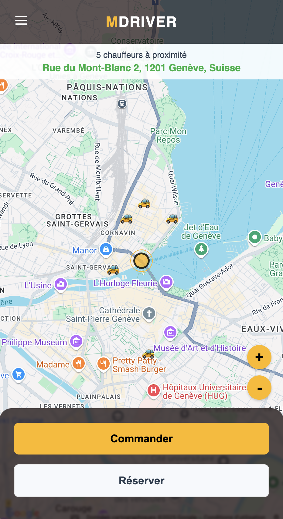 Capture d'écran de l'application MDRIVER